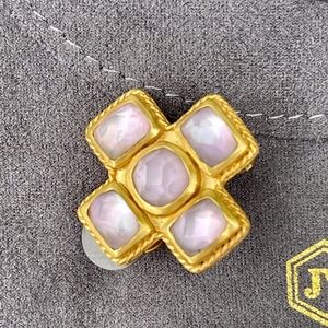 Julie Vos Savoy Clip earrings in Iridescent Rose